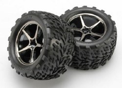 Pre-Mounted Talon Tires w/Gemini Wheels (Black Chrome) (2)