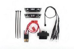 LED light kit, 1/16 E-Revo (includes power supply, front & rear bumpers, light harness (4 clear, 4