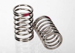 Spring, shock (nickel finish) (GTR) (2.77 rate, pink) (1 pair)