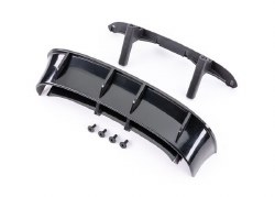 Wing, Ford Fiesta® ST Rally (black)/ body posts, rear/ 3x8mm FCS (4) (fits #7412 series bodies)