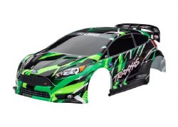 Traxxas Body, Ford Fiesta ST Rally VXL (painted, decals applied) (assembled with rear wing, body sup