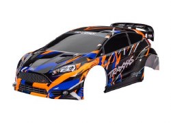 Traxxas Body, Ford Fiesta ST Rally VXL (painted, decals applied) (assembled with rear wing, body sup