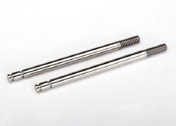 LaTrax Shock shafts, steel, chrome finish (2)