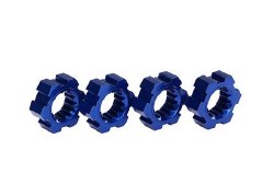 Wheel hubs, hex, aluminum (blue-anodized) (4)