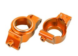 Caster Blocks (C-Hubs) 6061-T6 Aluminum (Orange-Anodized) Left & Right