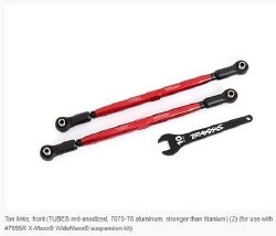 Toe links, front (TUBES Red-anodized, 6061-T6 aluminum) (2) (for use with TRA7895 X-Maxx WideMaxx su