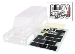 Traxxas Body, Land Rover Defender, complete (clear, trimmed, requires painting) (includes grille, si