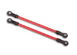 Suspension links, rear upper, red (2) (5x115mm, powder coated steel) (assembled with hollow balls) (