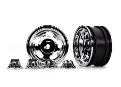 Wheels, 2.2" Chrome (2)/ Center Caps (2) (Requires #8255A Extended Thread Stub Axle)