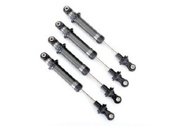 Shocks, GTS, silver aluminum (assembled without springs) (4) (for use with #8140 TRX-4 Long Arm Lift