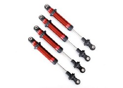 Shocks, GTS, aluminum (red-anodized) (assembled without springs) (4) (for use with #8140R TRX-4 Long