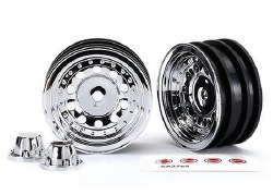 Wheels, 1.9", chrome (2)/ center caps (2)/ decal sheet