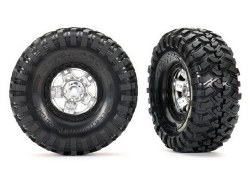 Tires And Wheels, Assembled, Glued (TRX-4 Sport, Satin Chrome, Black Beadlock 1.9" Wheels, Canyon Tr