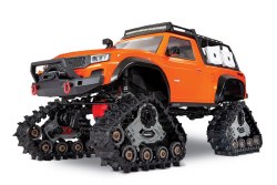 TRX-4 with Deep-Terrain Traxx with Tires and Wheels: 1/10 Scale 4WD Electric Truck - Orange. Ready-t