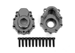 Portal housings, outer, 6061-T6 aluminum (charcoal gray-anodized) (2)/ 2.5x10 CS (12)