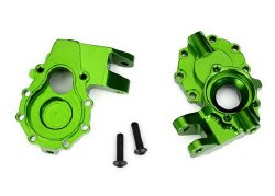 Portal housings, inner (front), 6061-T6 aluminum (green-anodized) (2)/ 3x12 BCS (2)