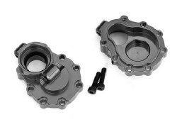 Portal housings, inner (rear), 6061-T6 aluminum (charcoal gray-anodized) (2)/ 2.5x10 CS (2)