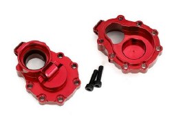 Portal housings, inner (rear), 6061-T6 aluminum (red-anodized) (2)/ 2.5x10 CS (2)