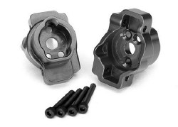 Portal drive axle mount, rear, 6061-T6 aluminum (charcoal gray-anodized) (left and right)/ 2.5x16 CS