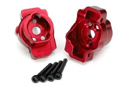 Portal drive axle mount, rear, 6061-T6 aluminum (red-anodized) (left and right)/ 2.5x16 CS (4)