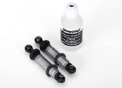 Shocks, GTS, silver aluminum (assembled with spring retainers) (2)