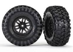 Tires and wheels, assembled, glued (TRX-4 wheels, Canyon Trail 1.9" tires) (2)