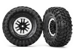 Tires and wheels, assembled, glued (TRX-4 satin beadlock wheels, Canyon Trail 1.9" tires) (2)