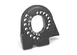 Motor mount plate, TRX-4, 6061-T6 aluminum (charcoal gray-anodized)