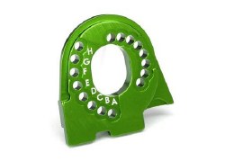 Motor mount plate, TRX-4, 6061-T6 aluminum (green-anodized)