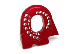 Motor mount plate, TRX-4, 6061-T6 aluminum (red-anodized)