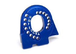 Motor mount plate, TRX-4, 6061-T6 aluminum (blue-anodized)