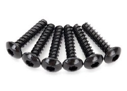 Screws, 2.6x12mm button-head, self-tapping (hex drive) (6)