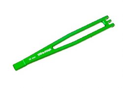 Battery hold-down, 6061-T6 aluminum (green-anodized)