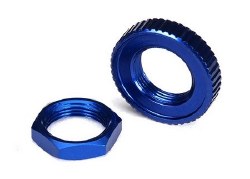 raxxas Servo saver nuts, aluminum, blue-anodized (hex (1), serrated (1))