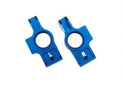 Carriers, stub axle, 6061-T6 aluminum (blue-anodized), (left & right)/ 3x12mm BCS (with threadlock)