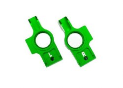 Carriers, stub axle, 6061-T6 aluminum (green-anodized) (left & right)/ 3x12mm BCS (with threadlock)