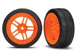 Tires And Wheels, Assembled, Glued (Split-Spoke Orange Wheels, 1.9" Response Tires) VXL Rated (Front