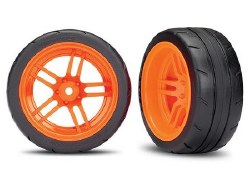 Tires And Wheels, Assembled, Glued (Split-Spoke Orange Wheels, 1.9" Response Tires) VXL Rated (Rear)