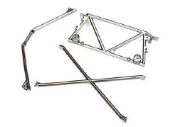 Tube chassis, center support/ cage top/ rear cage support (satin black chrome-plated)