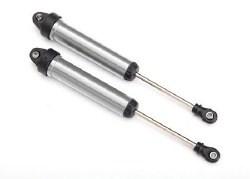 Shocks, GTR, 160mm, silver aluminum (complete) (rear, no thread) (2)