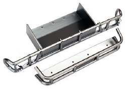 Bumper, rear/ bumper extension (satin black chrome-plated)