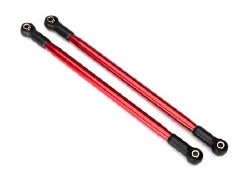 Suspension link, rear (upper) (aluminum, red-anodized) (10x206mm, center to center) (2) (assembled w