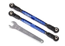 Toe links, front, Unlimited Desert Racer (TUBES blue-anodized, 7075-T6 aluminum, stronger than titan