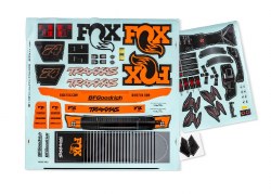Traxxas Decal sheets for Unlimited Desert Racer Fox Edition