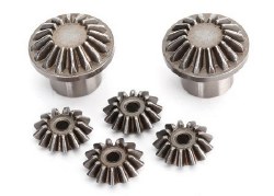 Gear set, differential (front) (output gears (2)/ spider gears (4))