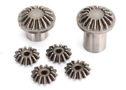 Gear set, center differential (output gears (2)/ spider gears (4))