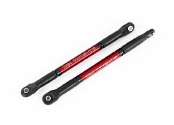 Push rods, aluminum (red-anodized), heavy duty (2) (assembled with rod ends and threaded inserts)