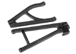 raxxas Suspension arms, black, rear (left), heavy duty, adjustable wheelbase (upper (1)/ lower (1))