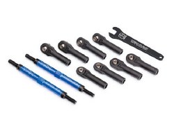 Toe links, E-Revo VXL (TUBES blue-anodized, 7075-T6 aluminum, stronger than titanium) (144mm) (2)/ r