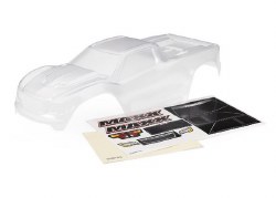 Traxxas Body, Maxx??, heavy duty (clear, requires painting)/ window masks/ decal sheet (fits Maxx??